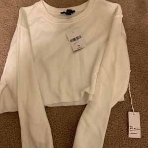 White cropped sweater